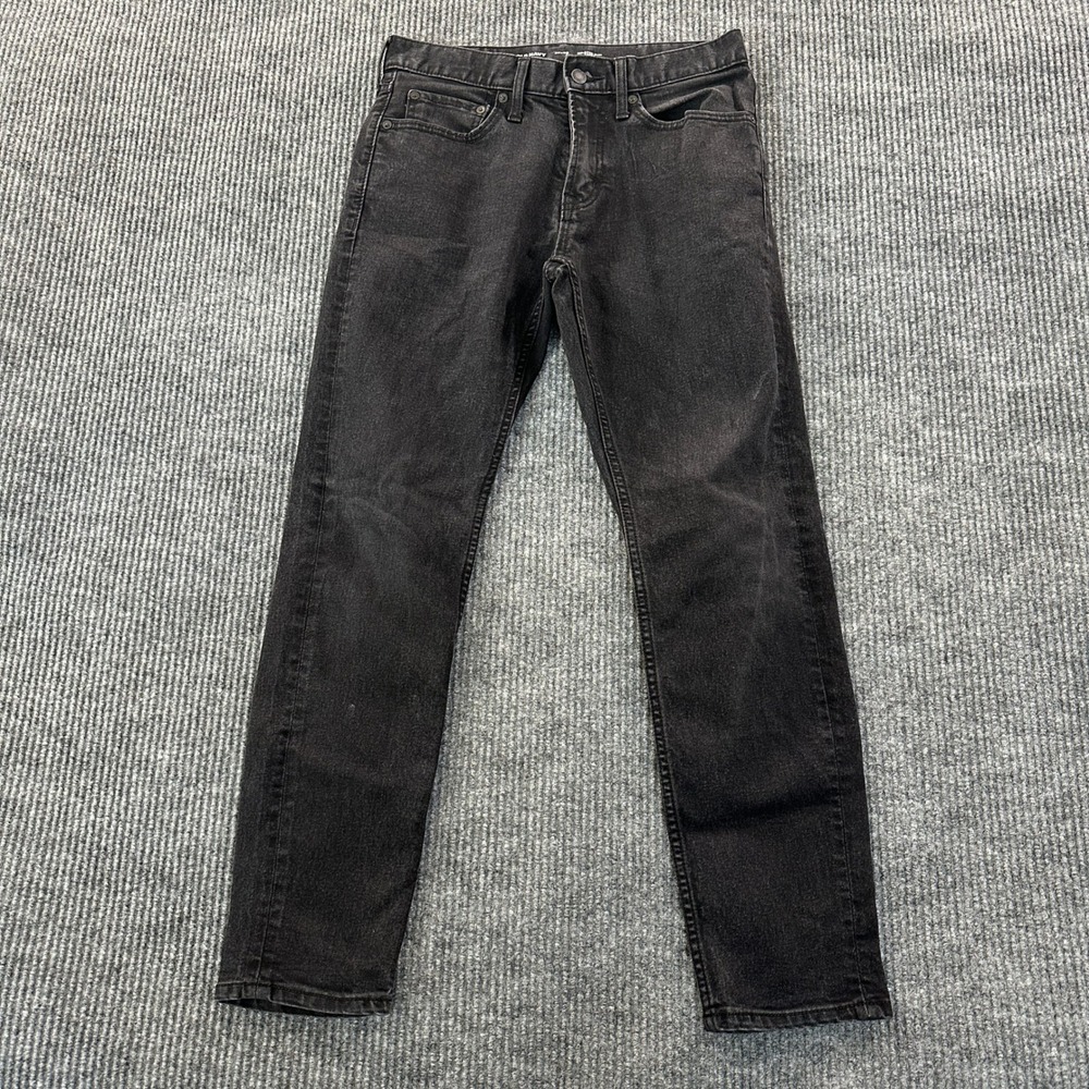 Old Navy Relaxed Slim Taper Built-In Flex Jeans Mens 29x30 Washed Black Altered